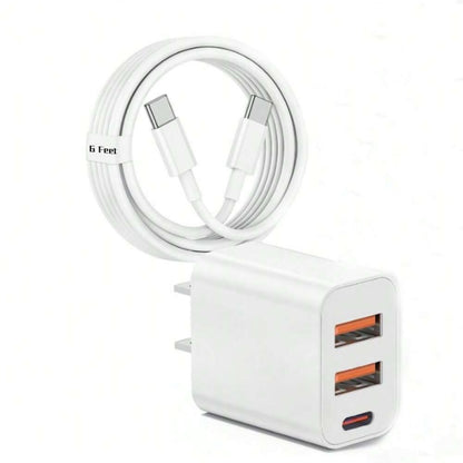 Charger Cable - Portable, Durable, Essential For Charging Compatible With Multiple Devices