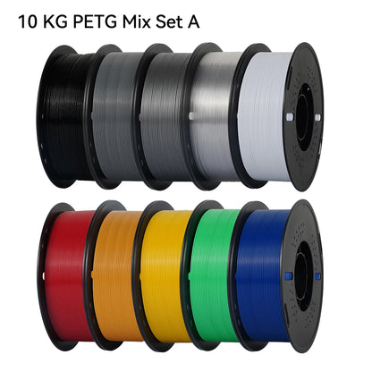 KINGROON 22LBS PETG or PLA filament 3D Printer Filament 10 Rolls 1KG 1.75MM Eco-Friendly Good Toughness Mix Color Free Shipping